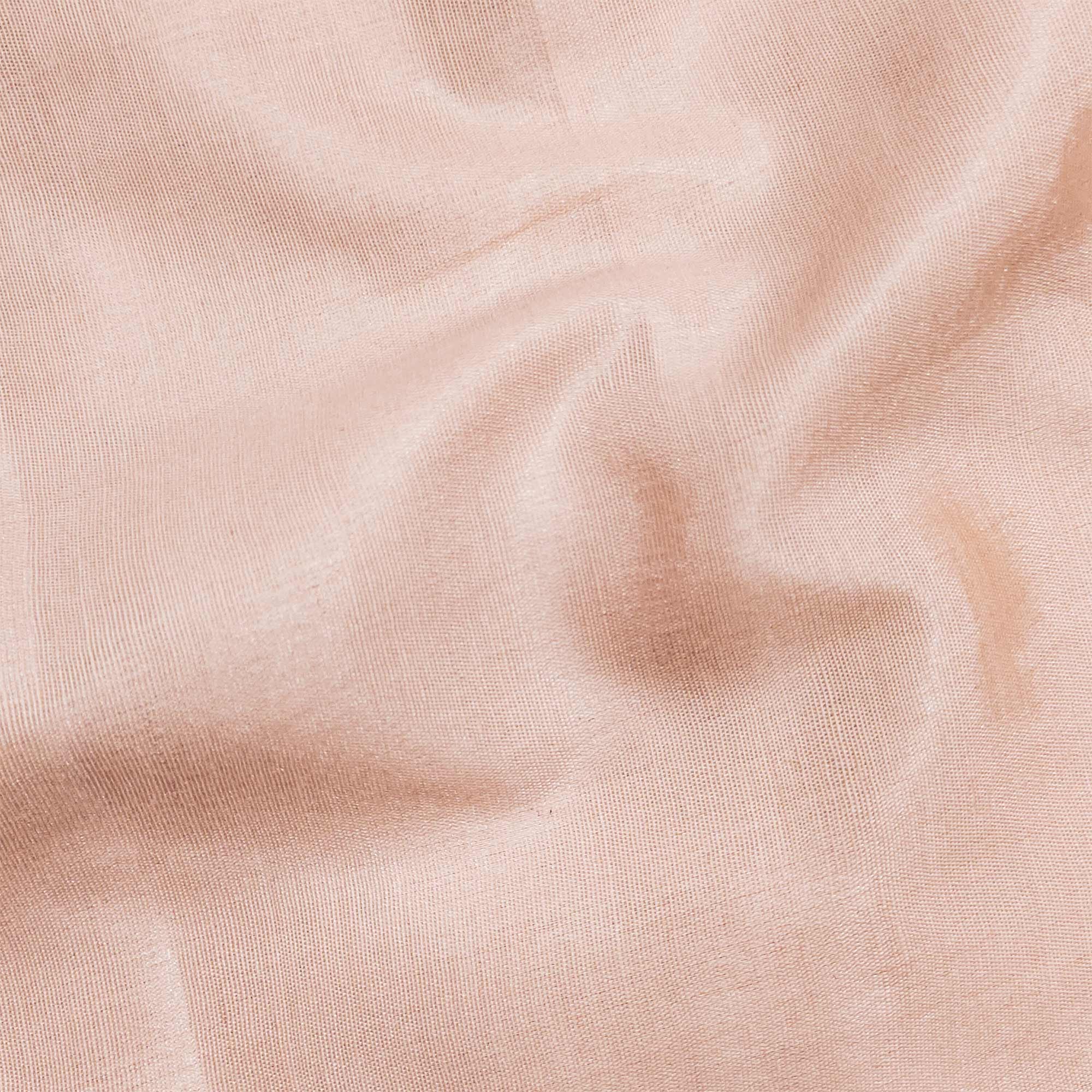 Light Peach Floral Printed Organza Dress Material - Image 3