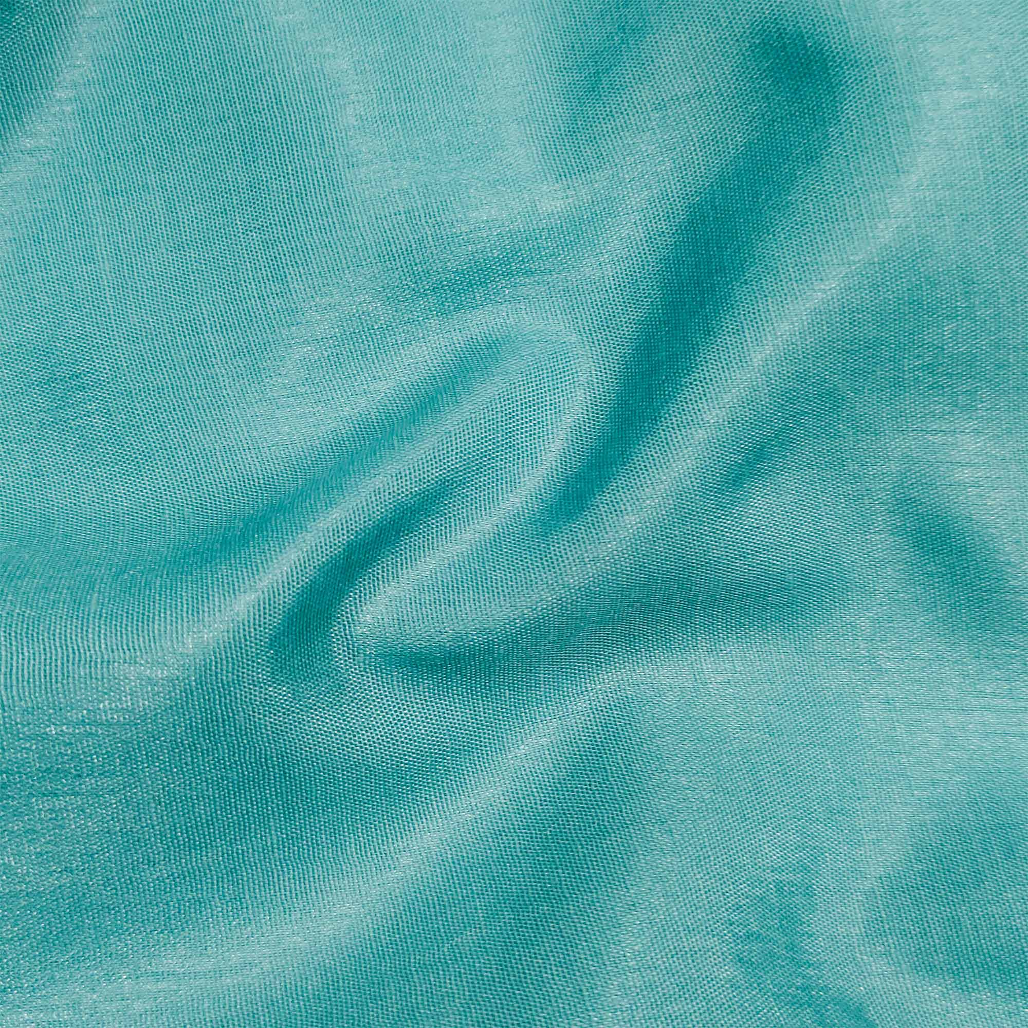 Light Turquoise Floral Printed Organza Dress Material - Image 3