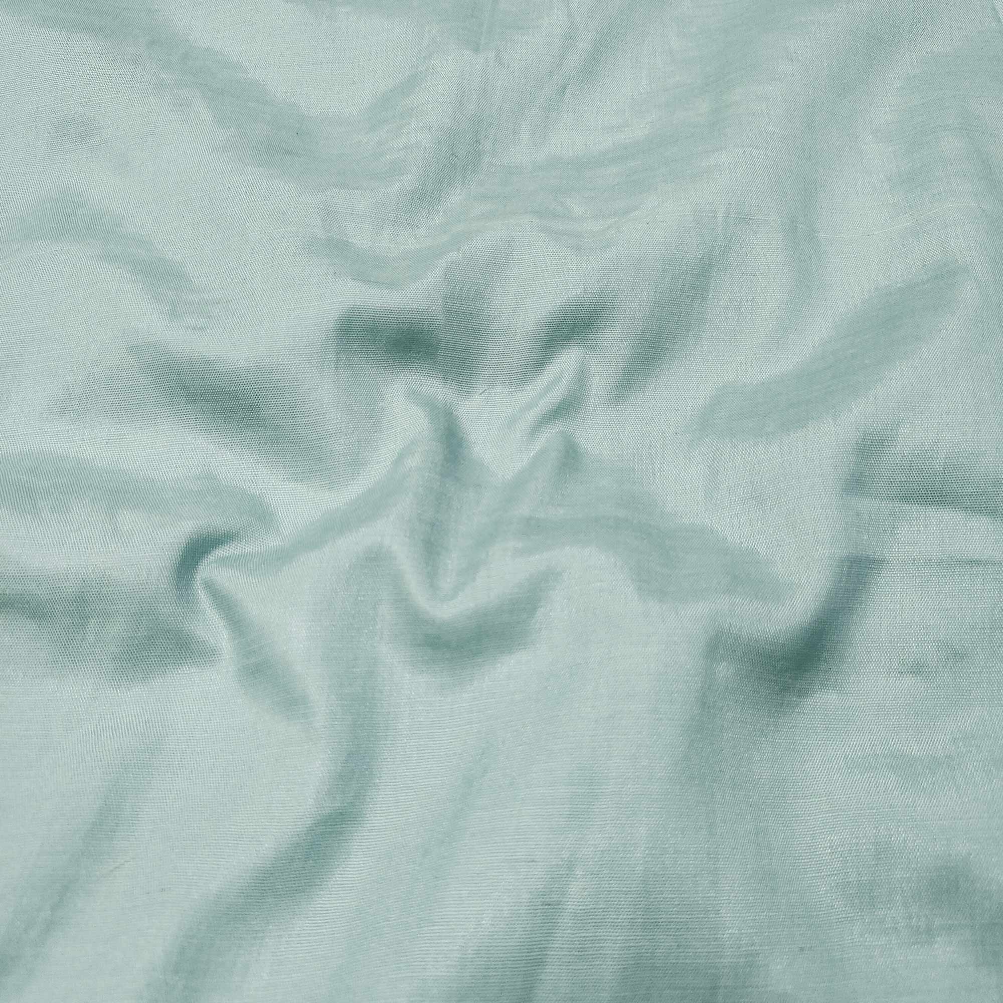 Teal Grey Floral Printed Organza Dress Material - Image 3