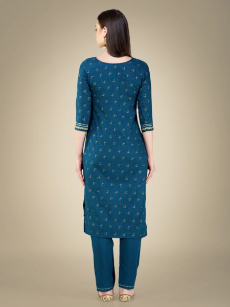 Morpich Fully Stitched Cotton Magic Slub Kurti Pant Dupatta Design No 1117 - Image 2