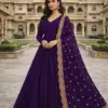 Dhanvi-Purpal Fully Stitched Gown with Dupatta - Design Number 1