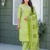 Fully Stiched Cotton Kurti Pant Dupatta Design 2029 Parrot - Design Number 2