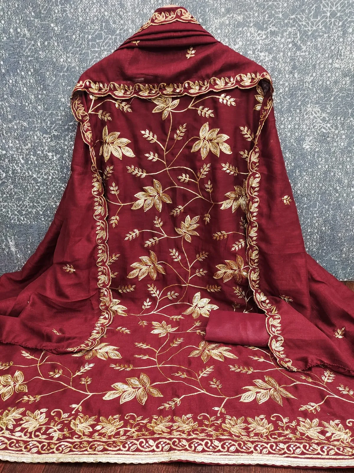 Kargil Vichitra Silk Multi Sequence Work Dress Material - Design Number 1