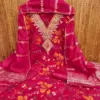MANCHALI 1 Dress Material PV Roman Print Santoon Chanderi Zakard - Design Number 4