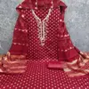 Saheeli Chanderi Zakard Crosset Dress Material Set - Design Number 5