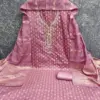 Saheeli Chanderi Zakard Crosset Dress Material Set - Design Number 7