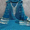 Saheeli Chanderi Zakard Crosset Dress Material Set - Design Number 8