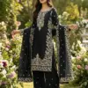 SRK-5316 GMY SILK Heavy Embroidery Sequence Work Top-Bottom Dupatta Set - Design Number 1