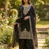SRK-5316 GMY SILK Heavy Embroidery Sequence Work Top-Bottom Dupatta Set - Design Number 2