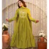 Tulsi Vichitra Silk Embroidered Flared Kurta Set - Design Number 2