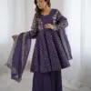 ZSR-3134 Women's Ethnic Wear Crunchy Silk Set | Embroidery - Design Number 2