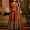 ZSR-3152 Anarkali Gown Roman Silk - Design Number 3