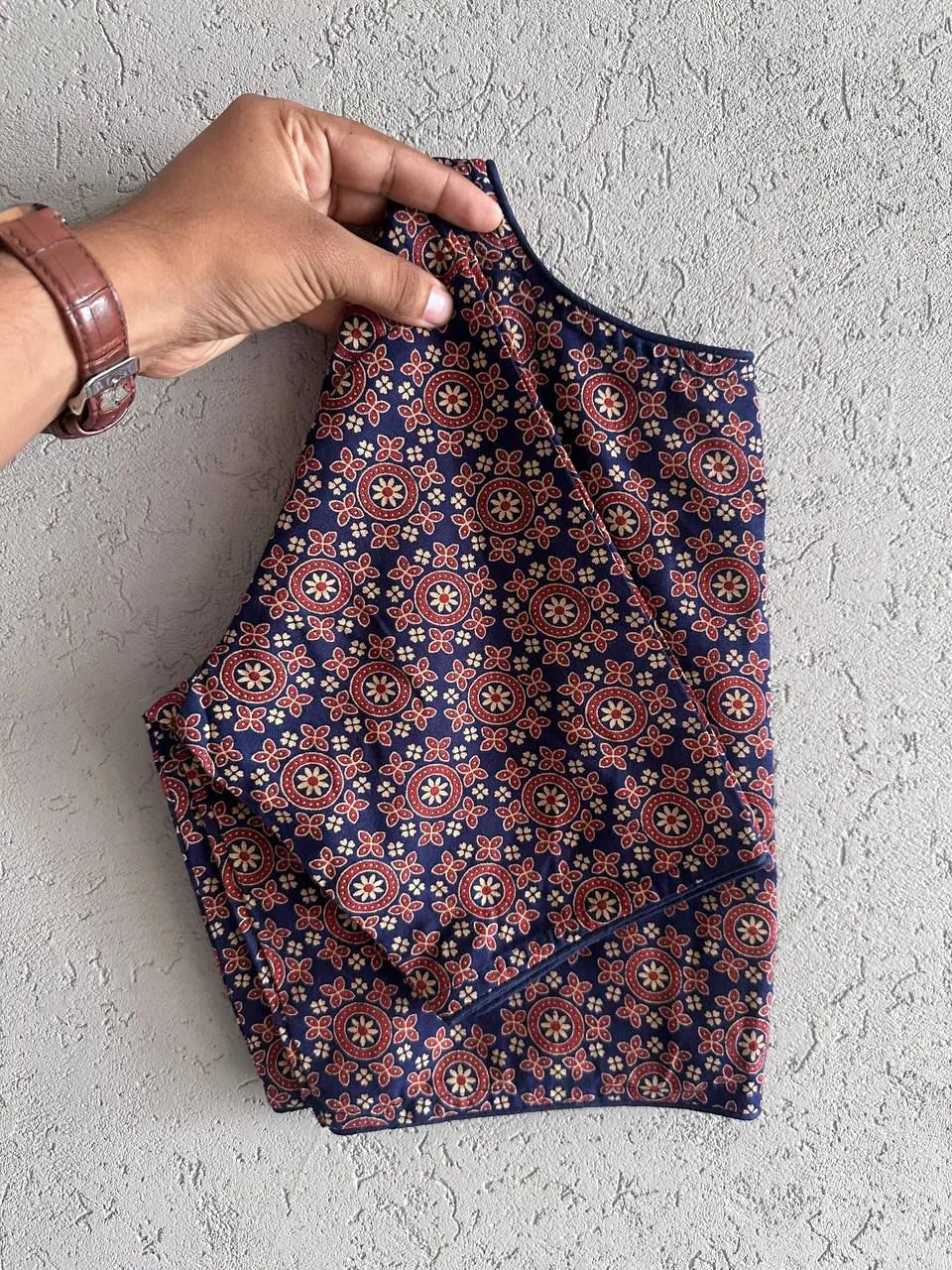 Pure Ajrakh Cotton Blouse